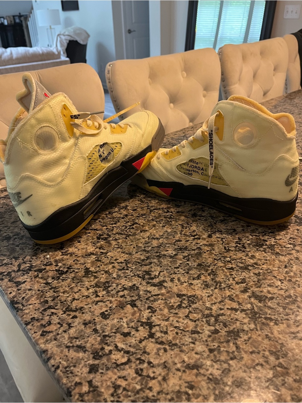 2020 Off-White x Air Jordan 5 SP 'Sail" WORN ONCE